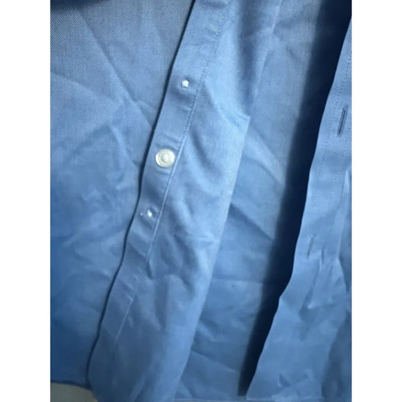 Charles Tyrwhitt Dress Shirt 17.5 36 Classic Fit Non Iron Blue Long Sleeve Mens - Picture 7 of 11